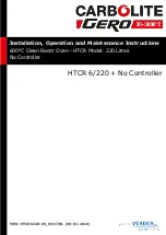 VERDER CARBOLITE GERO HTCR 6/220 Installation, Operation And Maintenance Instructions preview