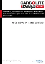 VERDER CARBOLITE GERO MFS /1 ASTM Installation, Operation And Maintenance Instructions preview