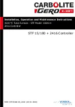 VERDER CARBOLITE GERO STF 15/180 Installation, Operation And Maintenance Instructions preview