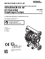 VERDER VERDERAIR VA 40 Instructions And Parts List preview