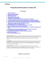 VeriFone Incident 525 Frequently Asked Questions Manual preview