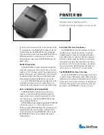 VeriFone Printer 900 Specifications preview