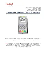 VeriFone VX 805 Manual preview