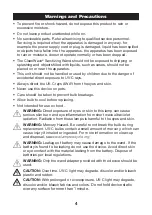 Preview for 4 page of Verilux CleanWave VH01WW4 Manual