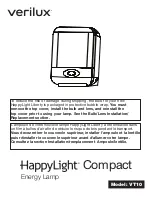 Предварительный просмотр 1 страницы Verilux HappyLight Compact Instructions Manual