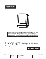 Предварительный просмотр 1 страницы Verilux HappyLight Liberty 5000 Select VT12 Manual