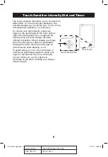 Preview for 9 page of Verilux HappyLight Touch Manual