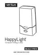 Предварительный просмотр 2 страницы Verilux HappyLight VT01C Instructions Manual