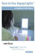 Verilux HappyLights Touch Plus How To Use Manual предпросмотр