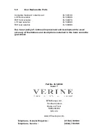 Preview for 38 page of Verine Alpena Installation, Maintenance & User Instructions