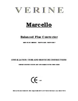 Verine Marcello NBFP00RN Installation, User And Servicing Instructions preview