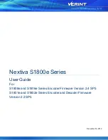 Preview for 1 page of Verint nextiva s1800e series User Manual