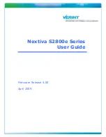 Предварительный просмотр 1 страницы Verint NEXTIVA S2800E series User Manual