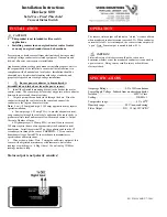 Preview for 1 page of VERIS INDUSTRIES, INC. Hawkeye 800 Installation Instructions