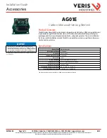 Preview for 1 page of Veris Industries AG01E Installation Manual