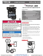 Preview for 1 page of Veris Industries Hawkeye 809 Installation Manual