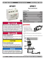 Предварительный просмотр 1 страницы Veris Industries XPSD1 Installation Manual