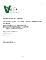 Предварительный просмотр 6 страницы Veris 3150 MSP3 Operating Instructions Manual