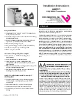 Предварительный просмотр 1 страницы Veris H-6001 Installation Instructions Manual