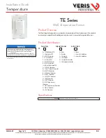 Veris TE series Installation Manual preview