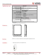 Предварительный просмотр 2 страницы Veris TW2 Protocol Series Installation Manual