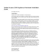 Предварительный просмотр 2 страницы VERITAS Access 3340 Installation Manual