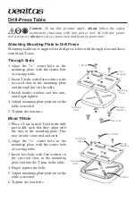 Предварительный просмотр 1 страницы VERITAS Small Drill-Press Table and Fence Manual