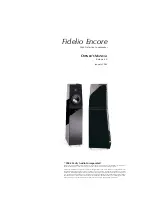 Verity Audio Fidelio Encore Owner'S Manual preview