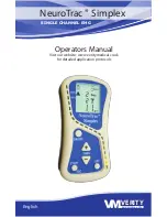 Verity Medical NeuroTrac Simplex Operation Manual предпросмотр