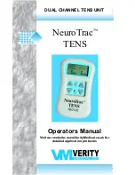 Предварительный просмотр 1 страницы Verity Medical NeuroTrac Operator'S Manual