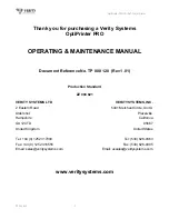 Предварительный просмотр 2 страницы Verity Systems Inkjet Printer Operating & Maintenance Manual