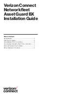 Preview for 1 page of Verizon Asset Guard BX Installation Manual