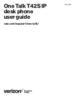 Предварительный просмотр 1 страницы Verizon One Talk T42S User Manual