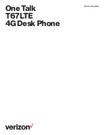 Verizon One Talk T67LTE Quick Start Manual предпросмотр