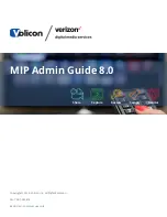 Предварительный просмотр 1 страницы Verizon Volicon MIP Admin Manual