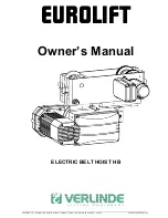 Preview for 1 page of Verlinde Eurolift Owner'S Manual