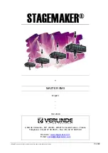 Verlinde STAGEMAKER MASTER SM5 1002 m1 Manual preview