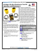 Preview for 1 page of Vermason 222635 Application, Operation And Maintenance Manual