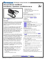 Vermason TB-7510 Installation, Operation And Maintenance preview