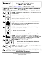 Предварительный просмотр 2 страницы Vermeer RTX250 Rental Center Manual