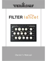 Preview for 1 page of Vermona Filter lancet Owner'S Manual