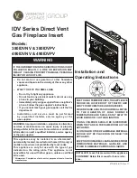 Предварительный просмотр 1 страницы Vermont Castings 380IDVNV Installation And Operating Instructions Manual