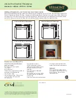 Предварительный просмотр 2 страницы Vermont Castings Allura-Fire Electric Fireplaces EF26 Specifications