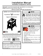 Предварительный просмотр 1 страницы Vermont Castings Aspen C3 Installation Manual