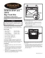 Предварительный просмотр 1 страницы Vermont Castings Bay Front Kits DV36/39 Installation Instructions