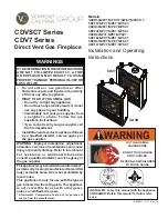 Предварительный просмотр 1 страницы Vermont Castings CDVR33n Installation And Operating Instructions Manual