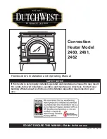 Vermont Castings DutchWest 2460 Homeowner'S Installation And Operating Manual preview