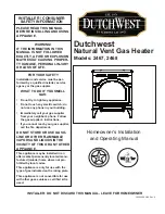 Vermont Castings Dutchwest 2467 Installation And Operating Manual preview