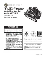 Vermont Castings DUZY VDY24/18 Installation And Operating Instructions Manual предпросмотр