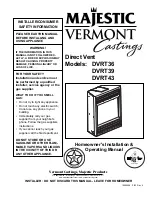 Vermont Castings DVRT36 Homeowner'S Installation & Operating Manual предпросмотр